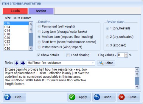 Timber post edit section page